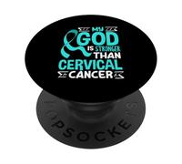 Il mio Dio è più forte del cancro cervicale PopSockets PopGrip Adesivo