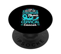 Il mio Dio è più forte del cancro cervicale PopSockets PopGrip Adesivo