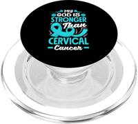 Il mio Dio è più forte del cancro cervicale PopSockets PopGrip per MagSafe
