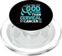 Il mio Dio è più forte del cancro cervicale PopSockets PopGrip per MagSafe