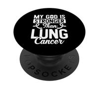 Il mio Dio è più forte del guerriero della consapevolezza del cancro ai polmoni PopSockets PopGrip Adesivo