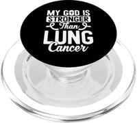 Il mio Dio è più forte del guerriero della consapevolezza del cancro ai polmoni PopSockets PopGrip per MagSafe