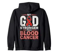 Il Mio Dio è più Forte del Religioso del Cancro al Sangue Felpa con Cappuccio