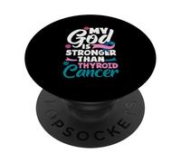 Il mio Dio è più forte della consapevolezza del cancro alla tiroide PopSockets PopGrip Adesivo
