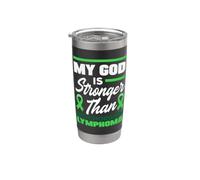Il mio Dio è più forte della consapevolezza del linfoma non Hodgkin Bicchiere termico in acciaio inox doppia parete