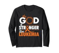 Il Mio Dio è più Forte della leucemia - Consapevolezza della leucemia Maglia a Manica