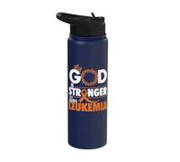 Il mio Dio è più forte della leucemia - Consapevolezza della leucemia Stainless Steel Insulated Water Bottle
