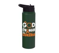 Il mio Dio è più forte della leucemia - Consapevolezza della leucemia Stainless Steel Insulated Water Bottle