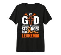 Il Mio Dio è più Forte della leucemia Gesù Bibbia Cristiana Maglietta Premium
