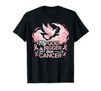 Il Mio Dio è più Grande del Cancro Faith Hope Dove Maglietta