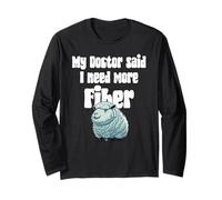Il mio dottore ha detto che ho bisogno di più fibre - Funny Handspinner Maglia a Manica