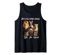 Il Mio Ex ha 3 Animali spirituali - Leone, Culo, Ghepardo, Ex malvagio Canotta