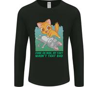 Il Mio Fart Wasn'T Che Bad Divertente Flatulence Cat Uomo Manica Lunga T-Shirt
