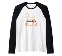 Il Mio fine Settimana è prenotato Design | Bookworm Reading Amante Regalo Maglia con Maniche Raglan