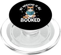 Il mio fine settimana è tutto prenotato Amante della lettura dei gatti PopSockets PopGrip per MagSafe