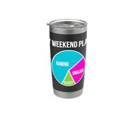 Il mio fine settimana pianifica il gioco Snack Sonno Videogioco Player Bicchiere termico in acciaio inox doppia parete