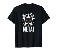 Il mio gatto ascolta il Metal' Design Gothic Rock Cat Maglietta