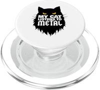 Il mio gatto ascolta Metal Funny Metal Head PopSockets PopGrip per MagSafe