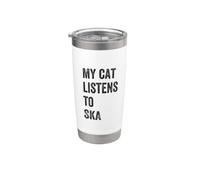 Il mio gatto ascolta musica Ska Bicchiere termico in acciaio inox doppia parete