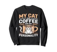 Il Mio Gatto e caffè Sono Il Mio Umorismo di personalità Felpa