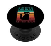 Il mio gatto è il capo, pago solo l'affitto PopSockets PopGrip Adesivo