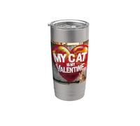 Il mio gatto è il mio San Valentino Bengala Street Graffiti Bicchiere termico in acciaio inox doppia parete