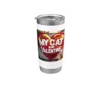 Il mio gatto è il mio San Valentino Bengala Street Graffiti Bicchiere termico in acciaio inox doppia parete