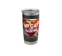 Il mio gatto è il mio San Valentino Bengala Street Graffiti Bicchiere termico in acciaio inox doppia parete