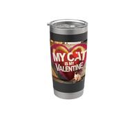 Il mio gatto è il mio San Valentino Siamese Street Graffiti Bicchiere termico in acciaio inox doppia parete