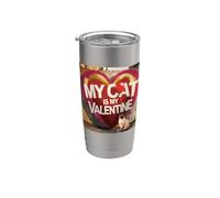 Il mio gatto è il mio San Valentino Siamese Street Graffiti Bicchiere termico in acciaio inox doppia parete