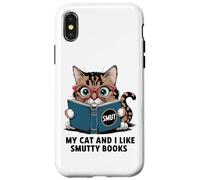 Il mio gatto e io piacciono i libri sporchi Nerdy Reading Bookworm Custodia per iPhone X/XS