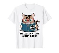 Il Mio Gatto e io piacciono i Libri sporchi Nerdy Reading Bookworm Maglietta