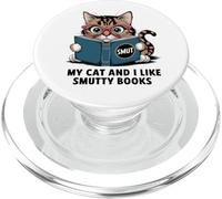 Il mio gatto e io piacciono i libri sporchi Nerdy Reading Bookworm PopSockets PopGrip per MagSafe