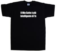 Il Mio Gatto e piu Intelligente di Maglietta Simpatica