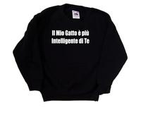 Il Mio Gatto e piu Intelligente Felpa Bambino Simpatica