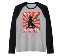 Il Mio Gatto è Un Mostro - Divertente Gatto Kajju Design Maglia con Maniche Raglan