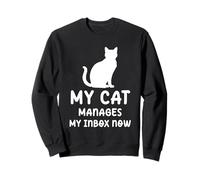Il Mio Gatto gestisce la mia Casella di Posta Ora Humor Cats Felpa