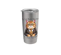 Il mio gatto gestisce questa casa I Just Pay Rent Cat Lover Bicchiere termico in acciaio inox doppia parete