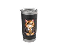 Il mio gatto gestisce questa casa I Just Pay Rent Cat Lover Bicchiere termico in acciaio inox doppia parete