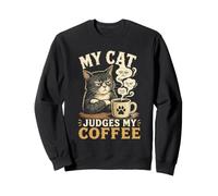 Il Mio Gatto Giudica Il Mio caffè Rituale Mattutino Club Felpa