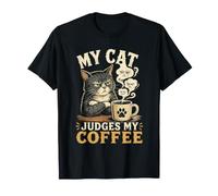 Il Mio Gatto Giudica Il Mio caffè Rituale Mattutino Club Maglietta