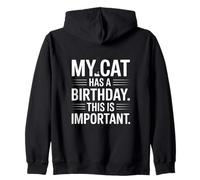 Il Mio Gatto ha Un Compleanno Questo è Importante Divertente Felpa con Cappuccio