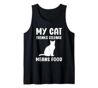 Il Mio Gatto Pensa Che Il Silenzio significhi Cibo Umorismo Gatti Canotta