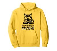Il mio gatto pensa che io sia fantastico Feline Pet Meow Cats Felpa con Cappuccio