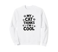 Il Mio Gatto Pensa Che io Sia Figo, Paw Prints Felpa