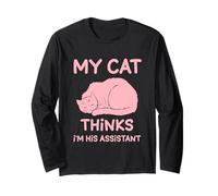 Il Mio Gatto Pensa Che io Sia Il Suo Assistente Umorismo Gatti Maglia a Manica