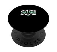 Il mio gatto pensa che io sia un grande revisore fiscale contabile PopSockets PopGrip Adesivo