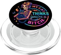 Il mio gatto pensa che tu sia uno scheletro stron PopSockets PopGrip per MagSafe