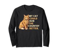 Il Mio Gatto Potrebbe gestire Il Paese con Un Umorismo Sarcastico Migliore Maglia a Manica