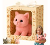 Il mio gatto realistico - Gattino robotico con intelligenza artificiale realistica, gatto robotico interattivo che cammina, miagola e scodinzola, regalo per bambini e adulti, nuovo modello 2025 pink